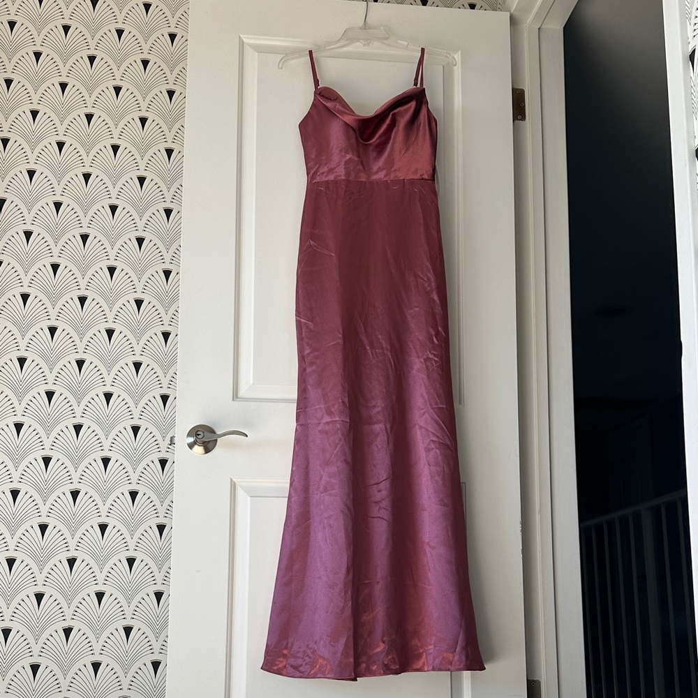Elegant Satin Slip Dress with Lining